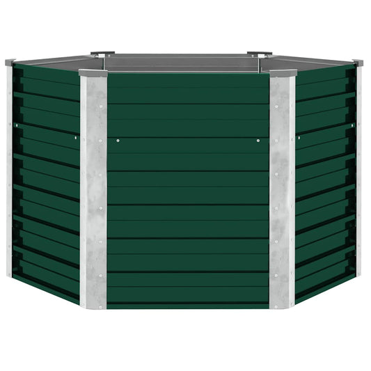 Arriate De Jardín De Acero Galvanizado Verde 129x129x77 Cm_0