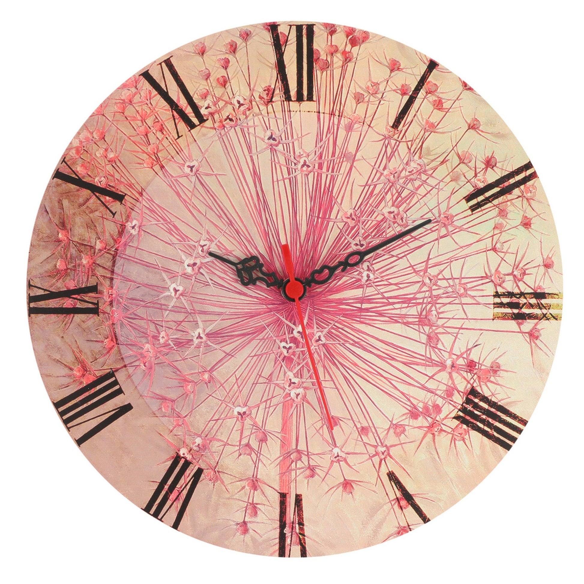 Reloj Decorativo Mdf Estilo Rosa_0