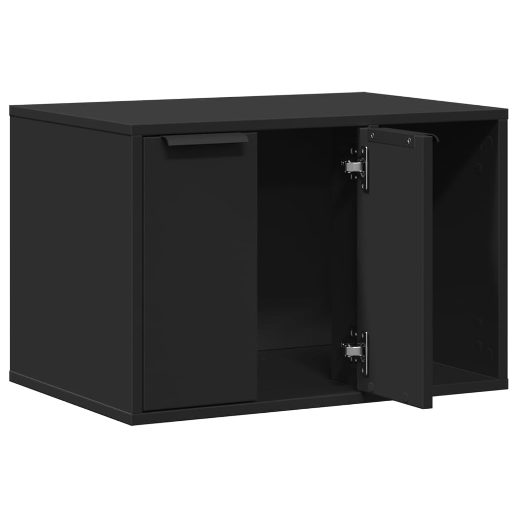 Vidaxl Mueble Arenero De Gatos Madera Ingeniería Negro 60x40x40 Cm_3