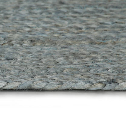 Alfombra De Yute Tejida A Mano Redonda Verde Oliva 180 Cm / Vetonek_1