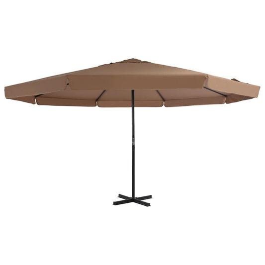 Vidaxl Sombrilla De Jardín Con Palo De Aluminio Gris Taupe 500 Cm_0