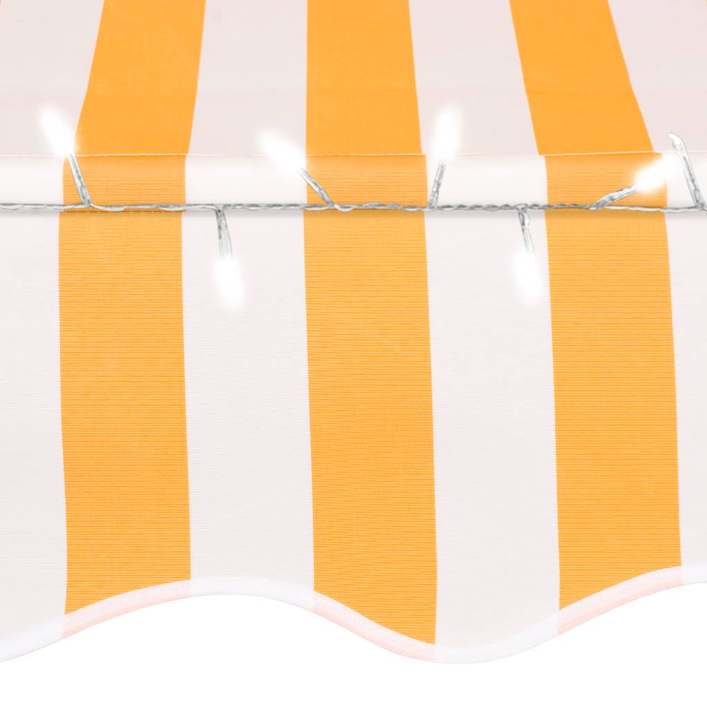 Toldo Manual Retráctil Con Led Blanco Y Naranja 150 Cm_4