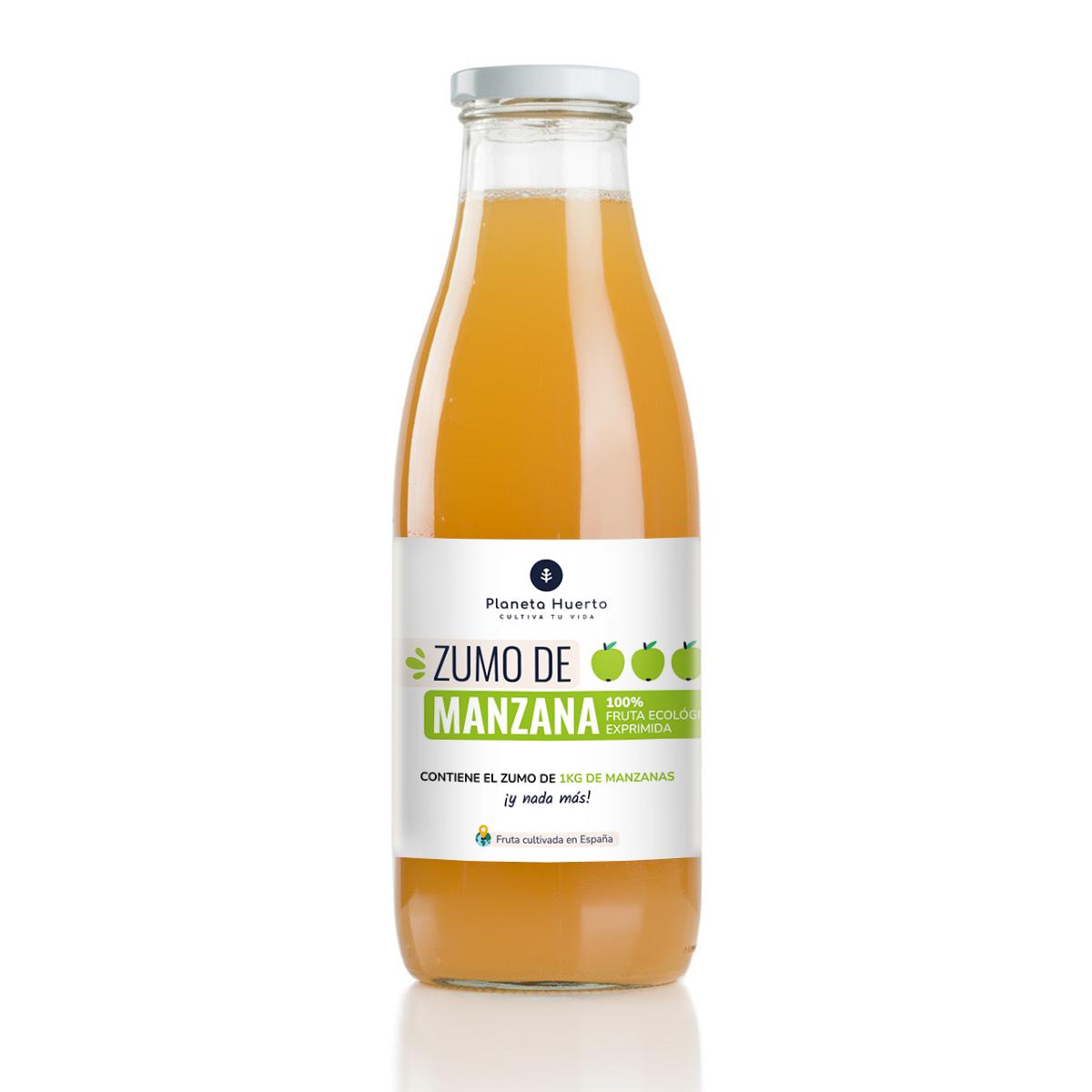 Pack 6x Zumo de Manzana 100% fruta exprimida Eco Planeta Huerto 750ml