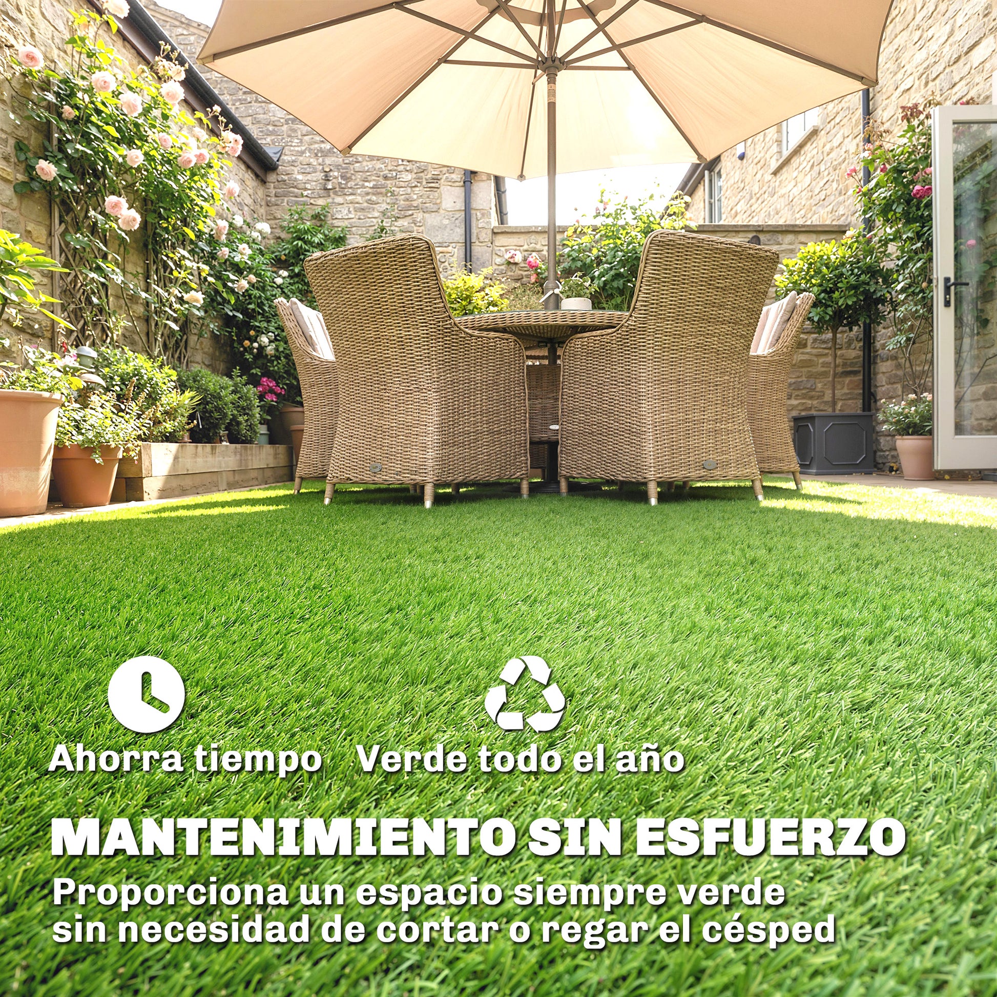 Outsunny Césped Artificial 1m X 4m_4