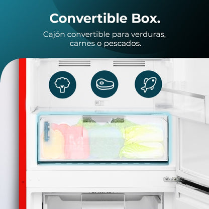 Cecotec Frigorífico Retro Bolero Coolmarket Combi Origin 294 Red E_3