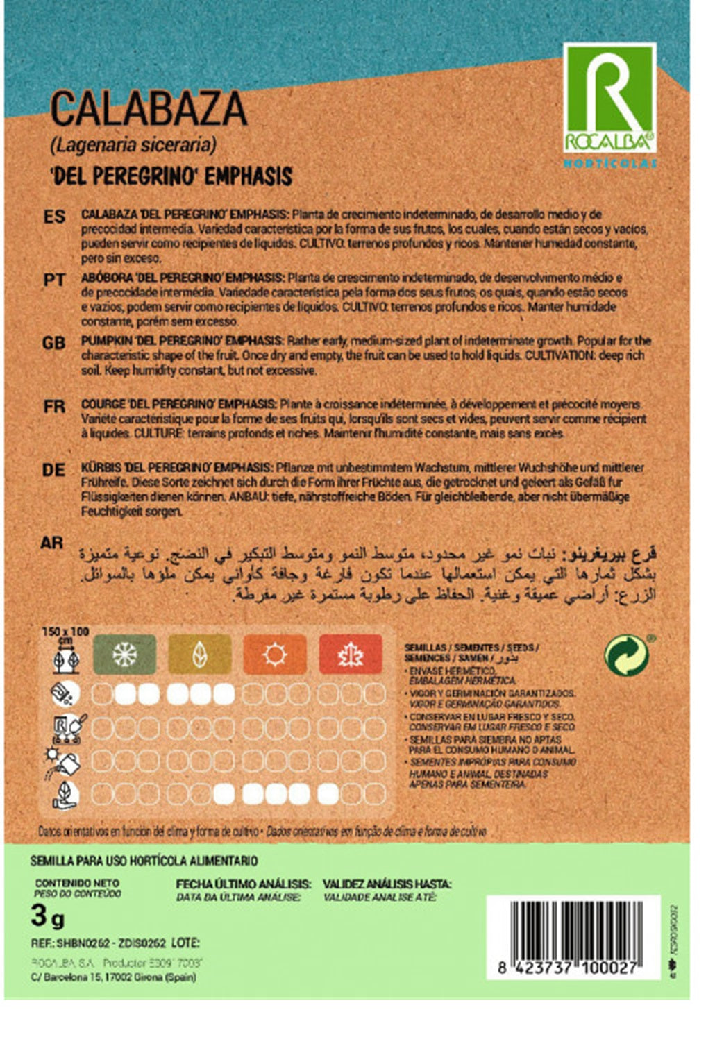 Semillas Calabaza Del Peregrino 3g_1