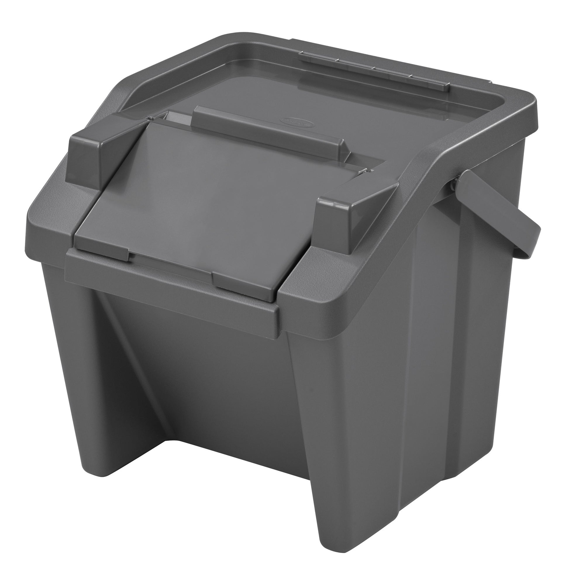 Papelera Apilable moda 30l Con Asa Grafito_0