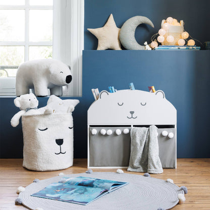 Papelera Infantil De Rizo Blanco_2