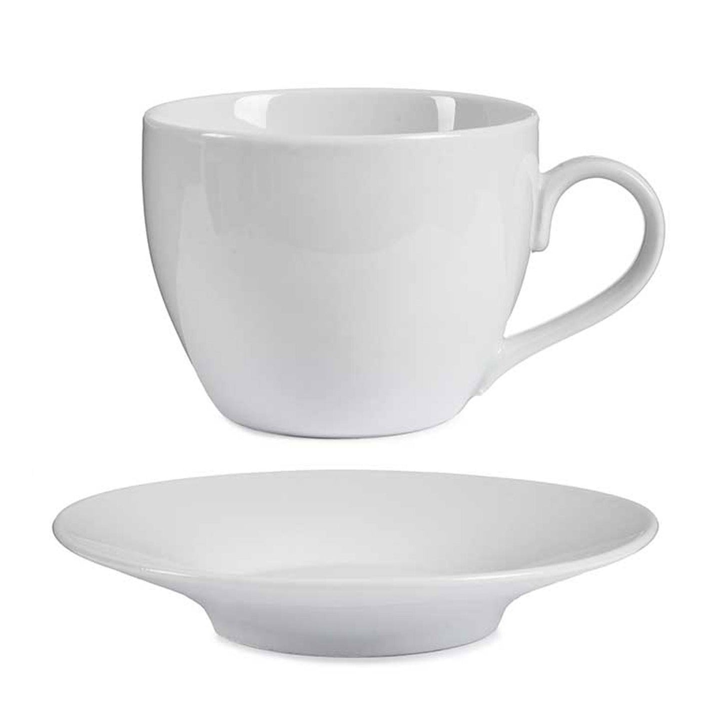 Set 6 Tazas Y Soporte 420ml Blanco Colección Vessia