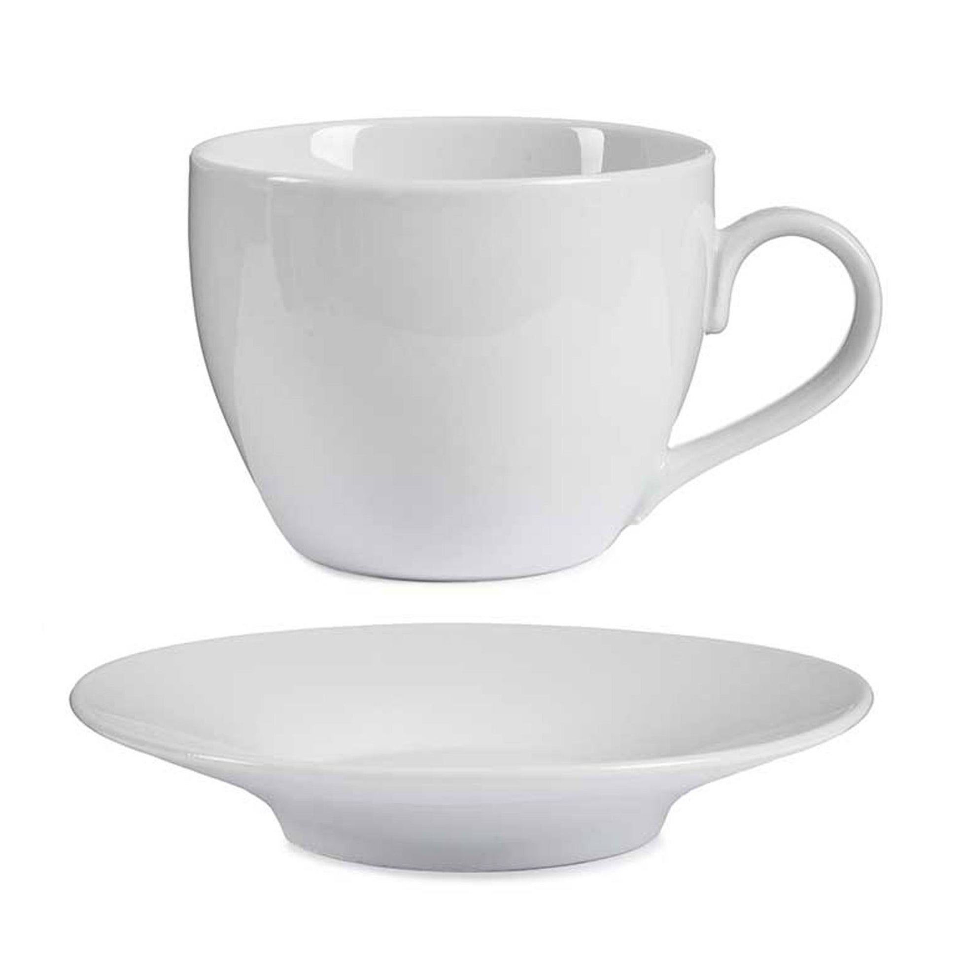 Set 6 Tazas Y Soporte 420ml Blanco Colección Vessia