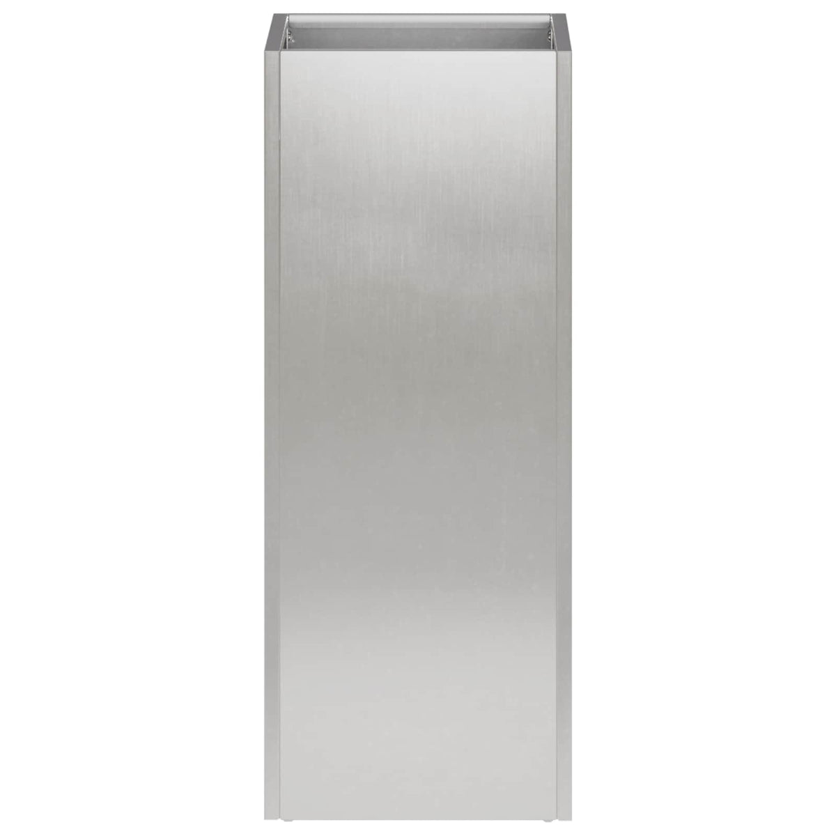 Macetero De Jardín Plateado 20 X 20 X 50 Cm Acero Inoxidable_2