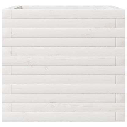 Jardinera Madera Maciza De Pino Blanco 50x50x45,5 Cm_4