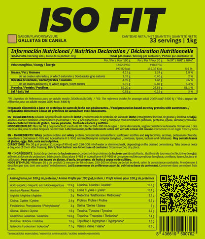 Iso Fit - 1kg - Galletas De Canela - Aumenta La Masa Muscular - Masmusculo_4