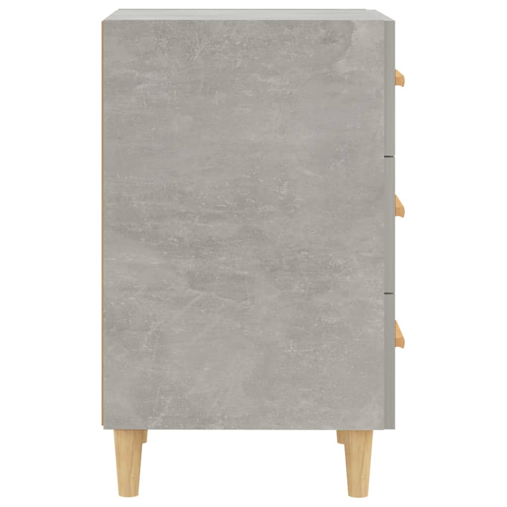 Mesita De Noche Madera De Ingeniería Gris Hormigón 40x40x66 Cm_3