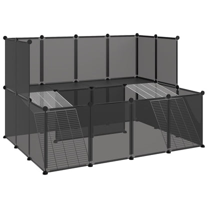 Vidaxl Jaula De Animales Pequeños Negro 143x107x93 Cm Pp Y Acero_0