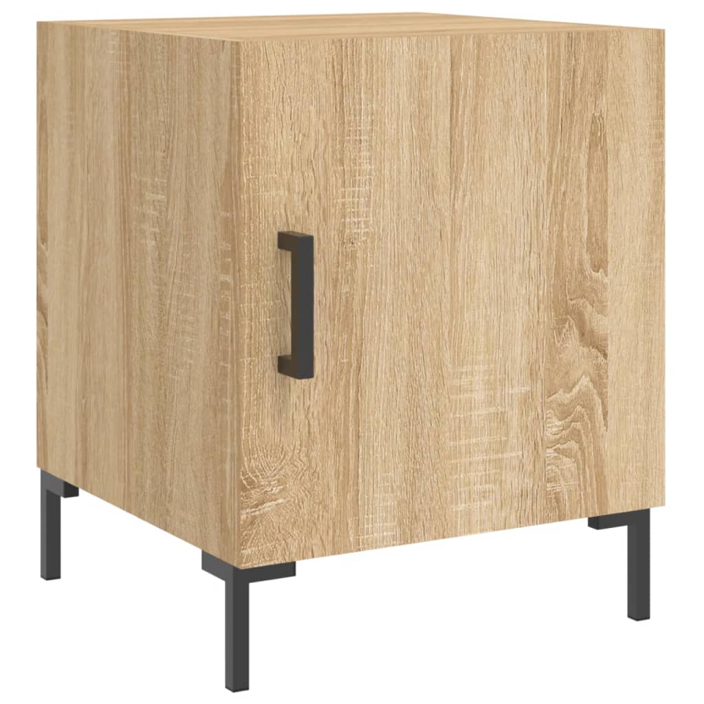 Mesitas Noche 2 Uds Madera Ingeniería Roble Sonoma 40x40x50 Cm_1