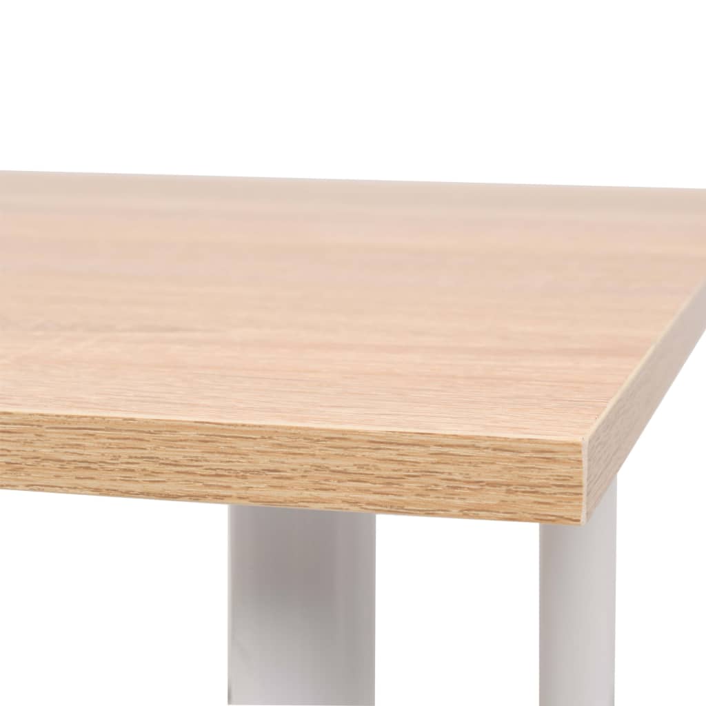 Mesa De Comedor 120x60x73 Cm Color Roble Y Blanco_2