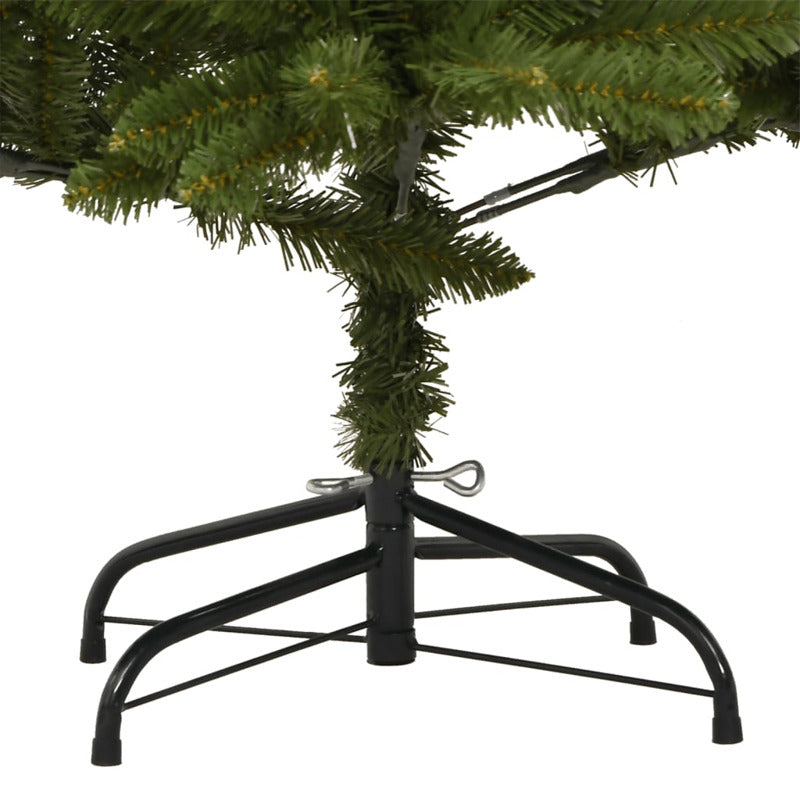 Vidaxl Árbol De Navidad Artificial Con Bisagras Y Soporte Verde 180 Cm_5