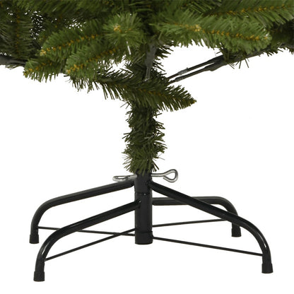 Vidaxl Árbol De Navidad Artificial Con Bisagras Y Soporte Verde 180 Cm_5