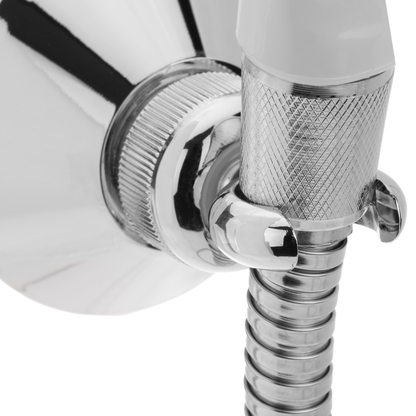 Soporte Horquilla Cromado Para Alcachofa De Ducha Orientable Con Sistema De Fijación De 1 Orificio_2