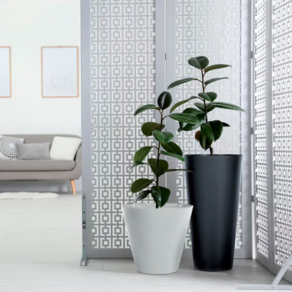 Maceta Tubus Slim 8l., Dimensiones (mm) 200x200x381, Color Blanco