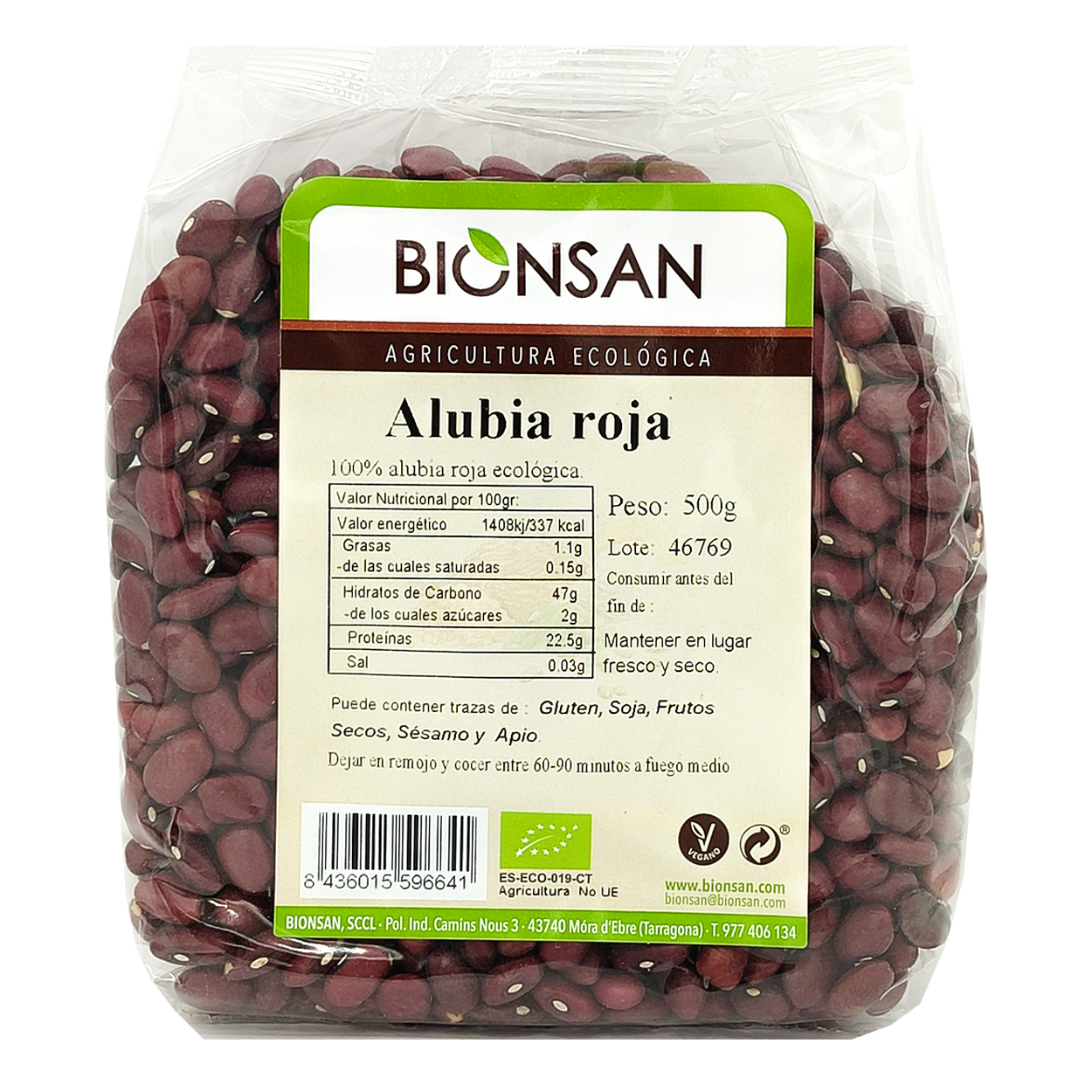 Alubia Roja Ecológica En Grano 500gr