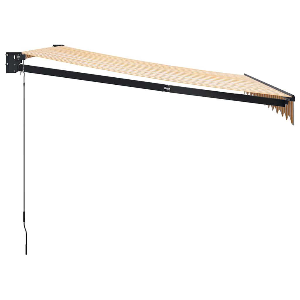 Toldo Retráctil Aluminio Y Tela Blanco Y Amarillo 3x2,5 M_3
