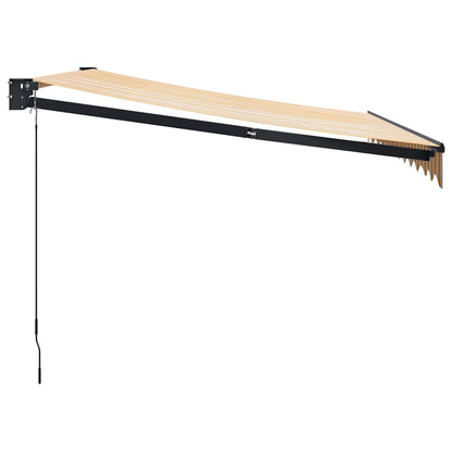 Toldo Retráctil Aluminio Y Tela Blanco Y Amarillo 3x2,5 M_3