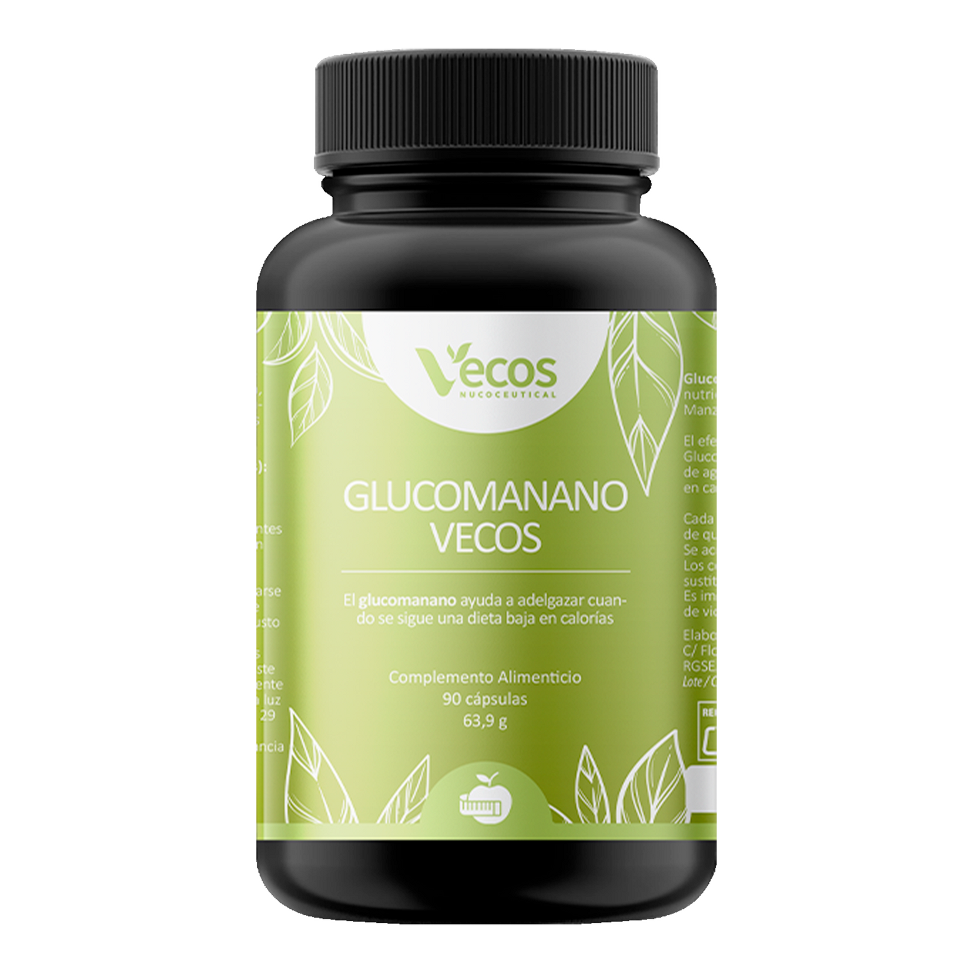 Glucomanano Vecos 90 Cápsulas | Saciedad Y Control Del Apetito_0
