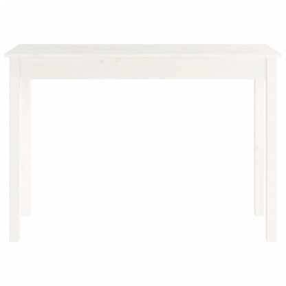 Mesa Consola De Madera Maciza De Pino Blanco 110x40x75 Cm_3