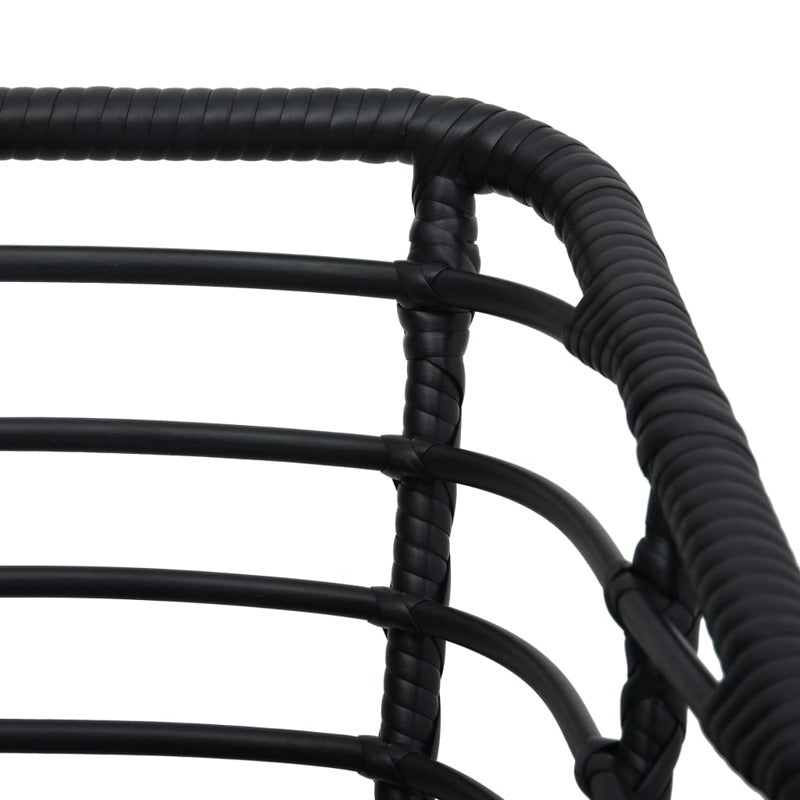 Vidaxl Set De Mesa Y Sillas De Jardín 3 Piezas Ratán Sintético Negro_5