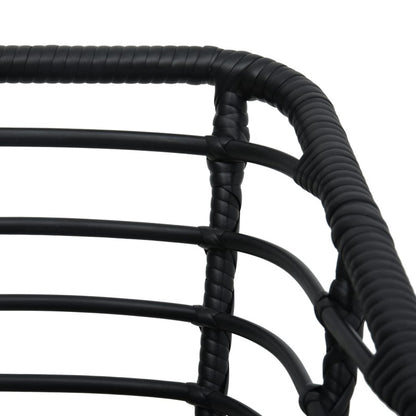 Vidaxl Set De Mesa Y Sillas De Jardín 3 Piezas Ratán Sintético Negro_5