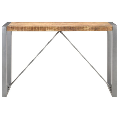 Mesa De Comedor Madera Maciza De Mango Rugosa 120x60x75 Cm_0