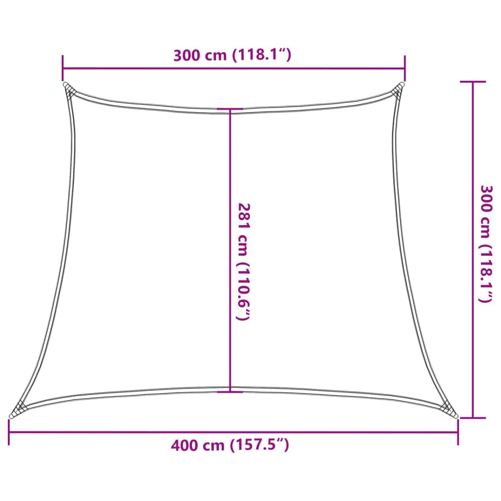 Vidaxl Toldo De Vela Hdpe Crema 160 G/m² 3/4x3 M_2