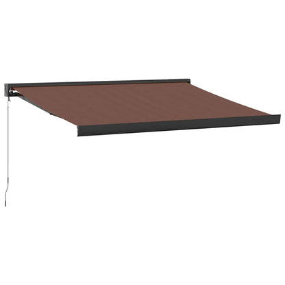 Toldo Retráctil Manual Marrón 350x250 Cm_0
