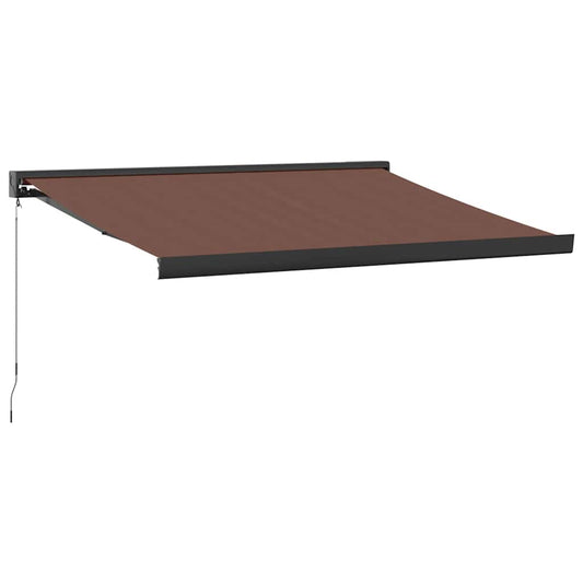 Toldo Retráctil Manual Marrón 350x250 Cm_0