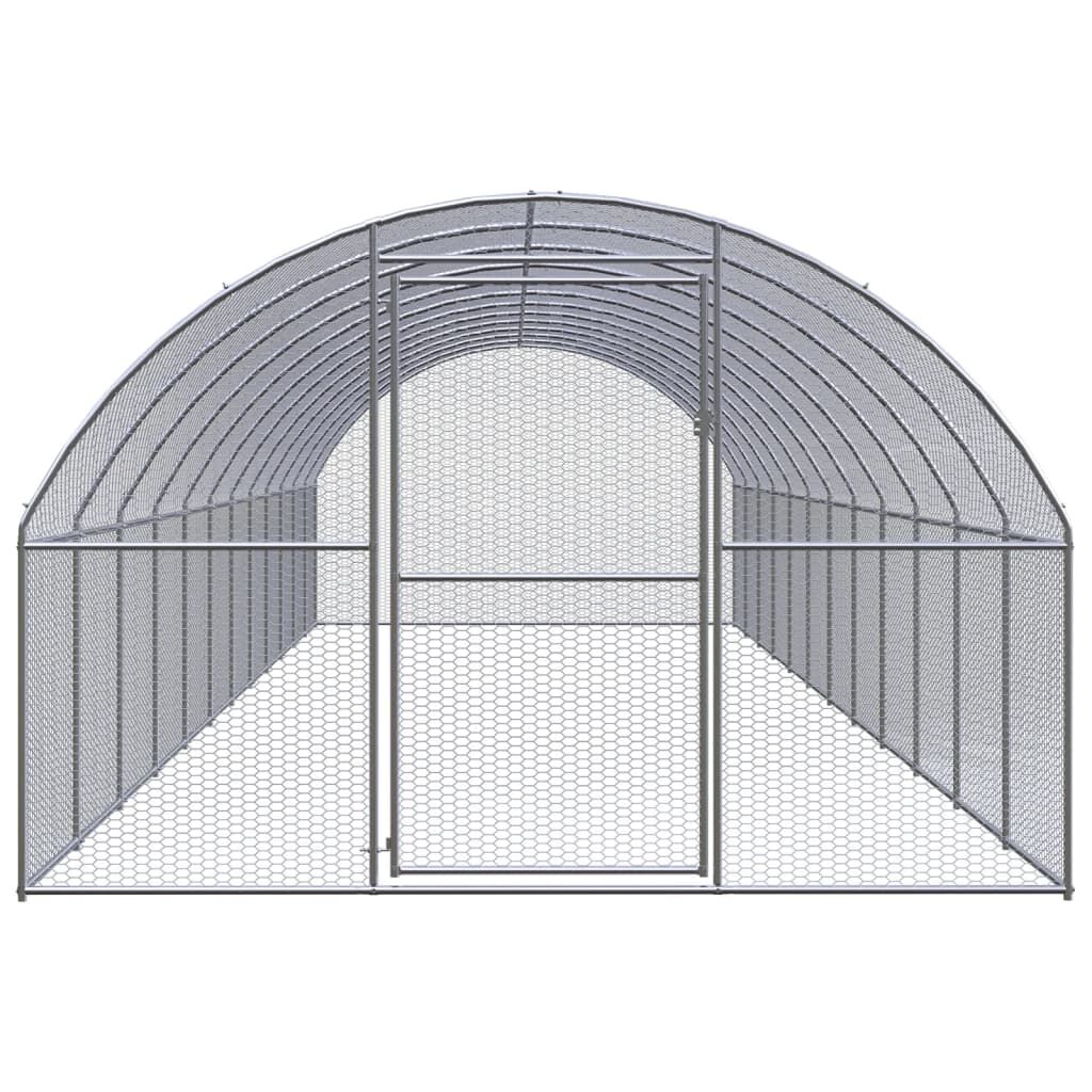 Vidaxl Gallinero De Exterior De Acero Galvanizado 3x12x2 M_1