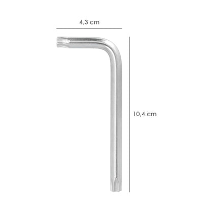 Llave Torx Inviolable Standar Acero Cromo Vanadio Profesional T45 Mm. Llave Estrella, Llave Allen Estrella