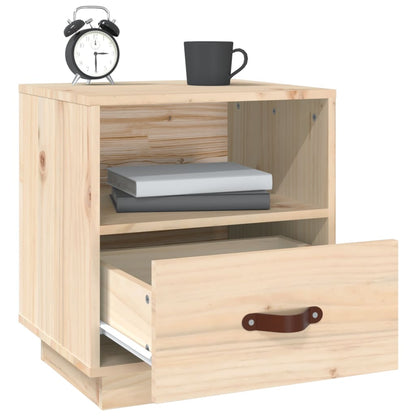 Mesitas De Noche 2 Uds Madera Maciza De Pino 40x34x45 Cm_3