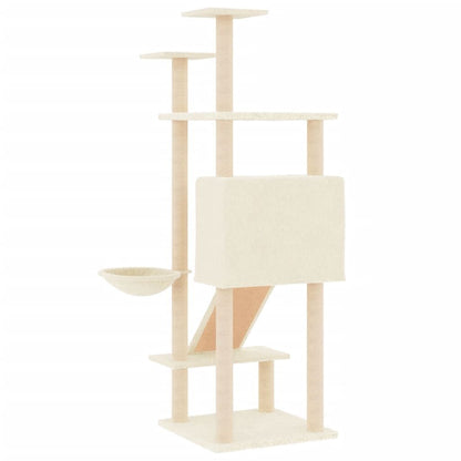 Vidaxl Rascador Para Gatos Con Postes De Sisal Crema 153 Cm_4