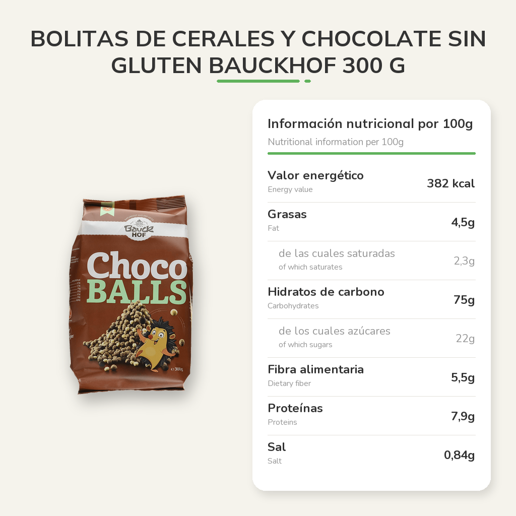 Información nutricional