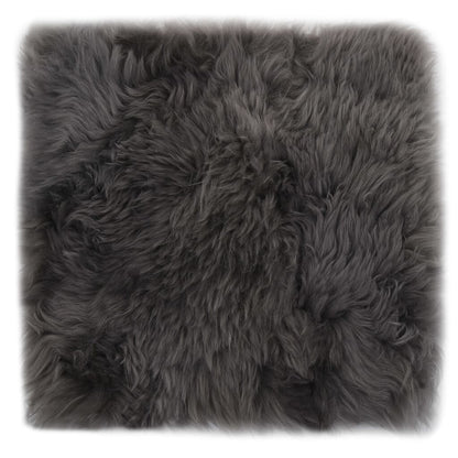 Vidaxl Cojines De Silla 2 Uds Piel De Oveja Real Gris Claro 40x40 Cm_1