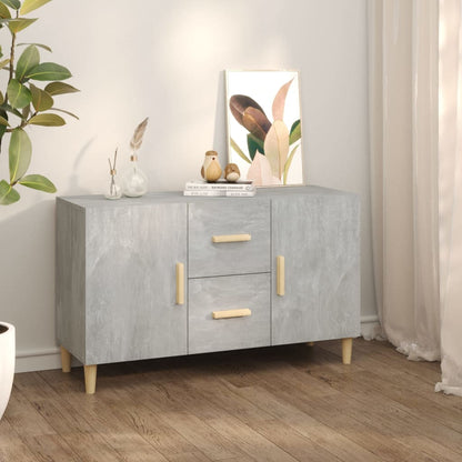 Aparador De Madera De Ingeniería Gris Hormigón 100x36x60 Cm / Vetonek_1