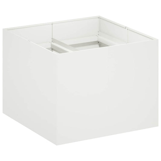 Macetero De Jardín Blanco 80 X 80 X 60 Cm_0