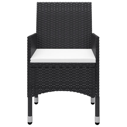 Juego De Comedor De Jardín 9 Piezas Negro / Vetonek_5