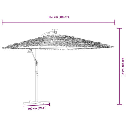 Vidaxl Sombrilla De Jardín Con Poste De Acero Verde 269x269x235 Cm_2