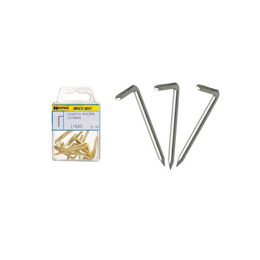 Alcayatas Punta Acero 17x40 Mm. Brico Self 12 Unidades_0