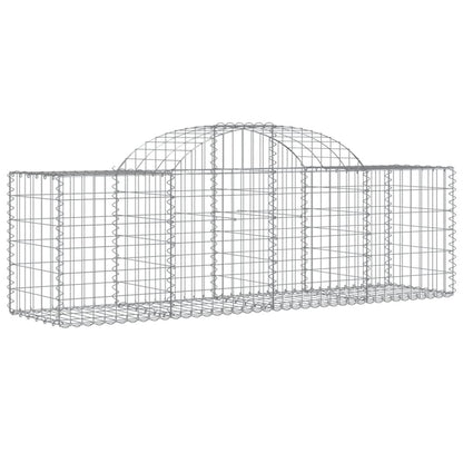 Cestas De Gaviones 4 Uds Forma De Arco Hierro 200x50x60/80 Cm_2