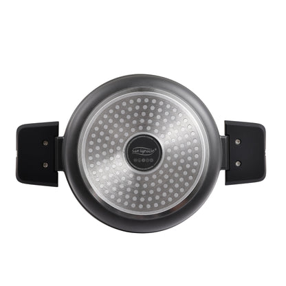 Cacerola 20x10cm Alu Fundido Ind C/tapa Bistro Grey