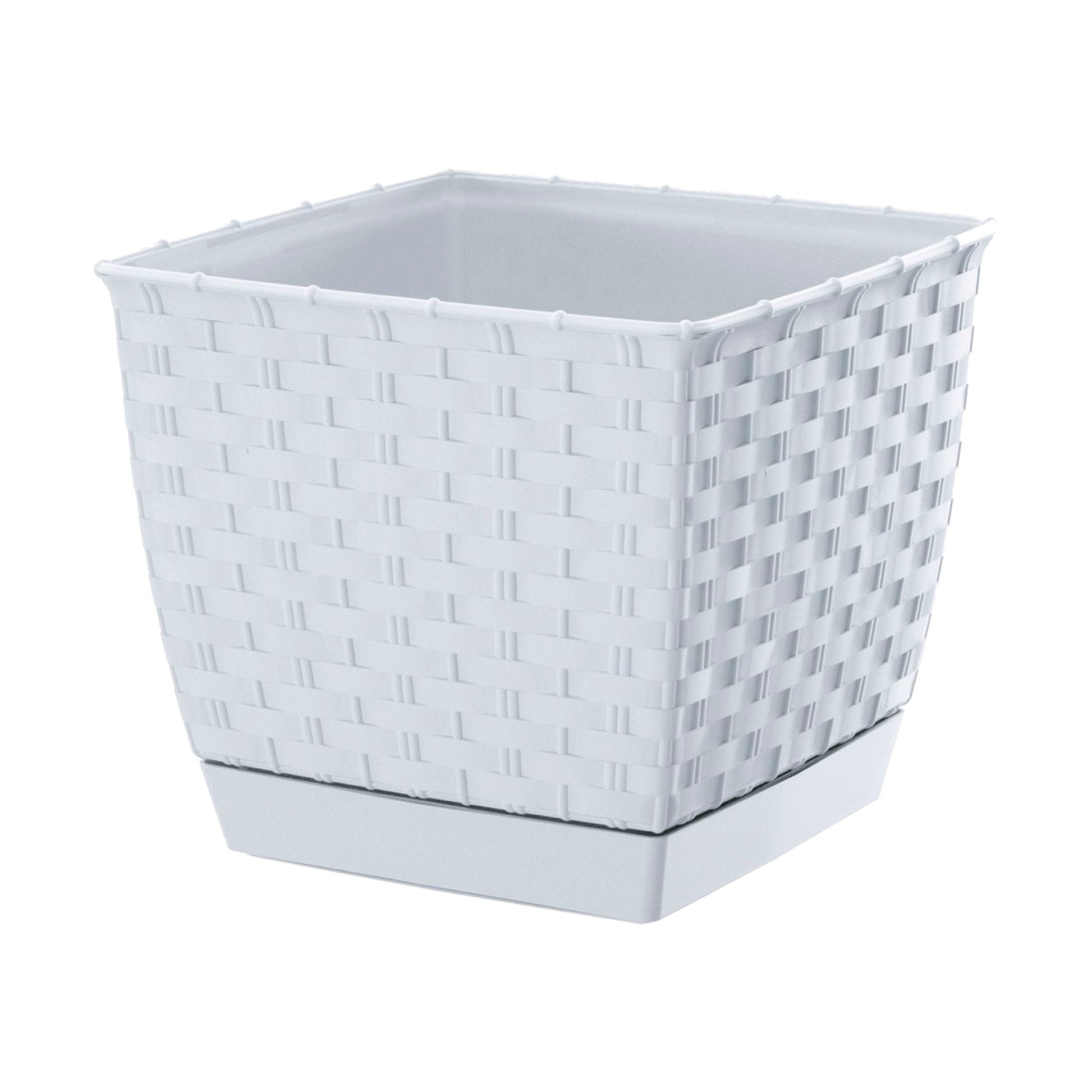 Maceta Ratolla Square 1,5l., Dimensiones (mm) 145x145x126, Color Blanco_0